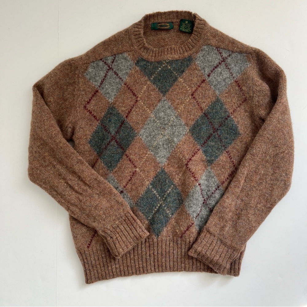 Maine Bay Traditionals 100% Wool Sweater Size M